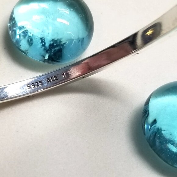 Authentic Pandora 925 Sterling Silver Signature ID Open Bangle Smooth Bracelet - Picture 2 of 6